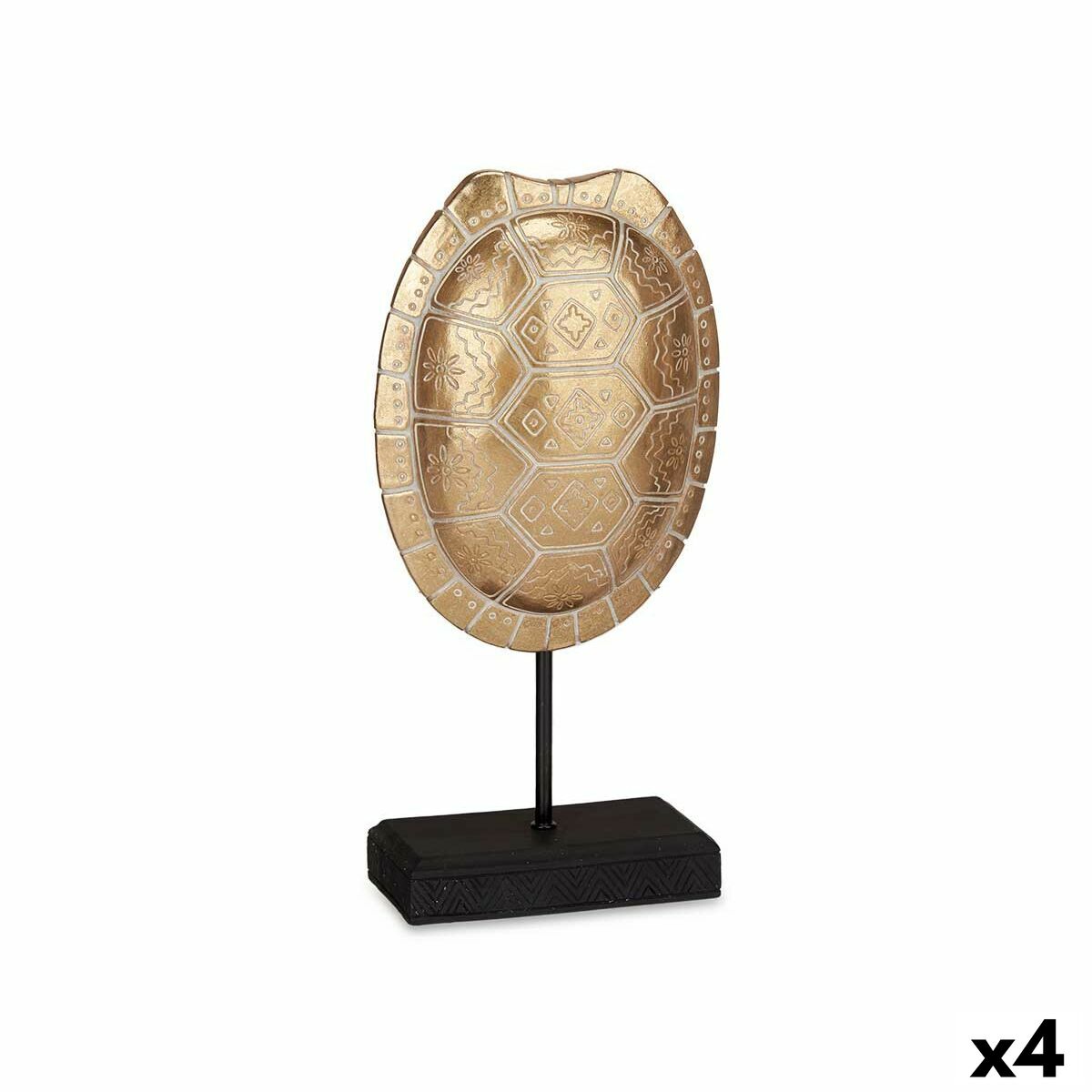 Statua Decorativa Tartaruga Dorato 17,5 x 36 x 10,5 cm (4 Unità)