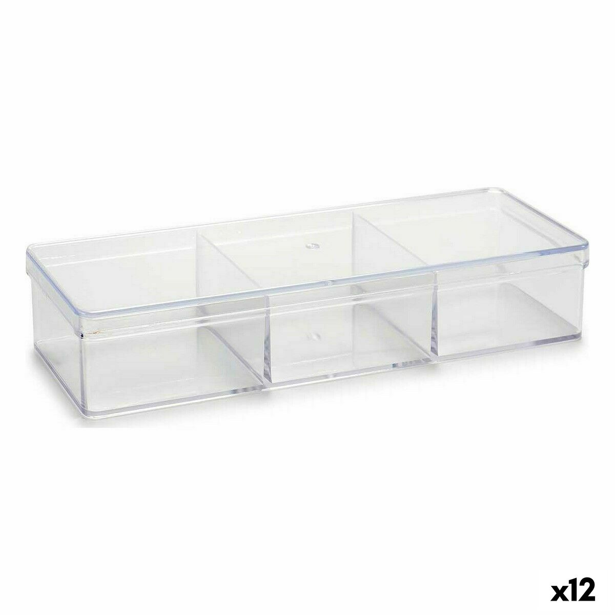 Secchio organizzatore Trasparente Plastica 20 x 3,5 x 7 cm (12 Unità)