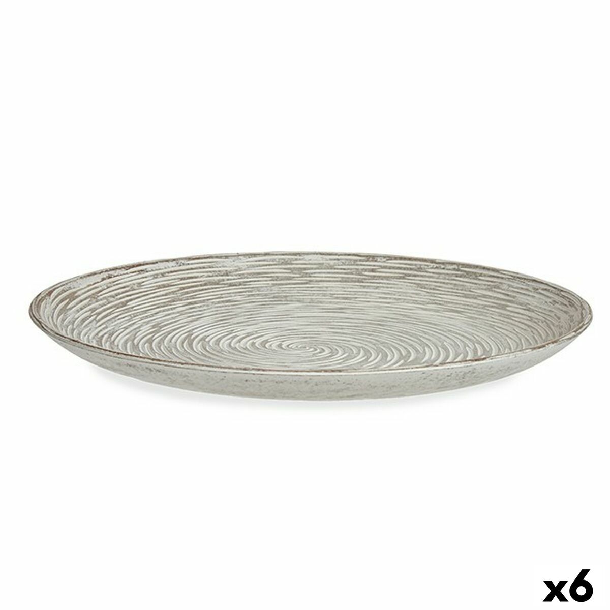 Centrotavola Spirale Bianco Legno MDF 34,5 x 3 x 34,5 cm (6 Unità)