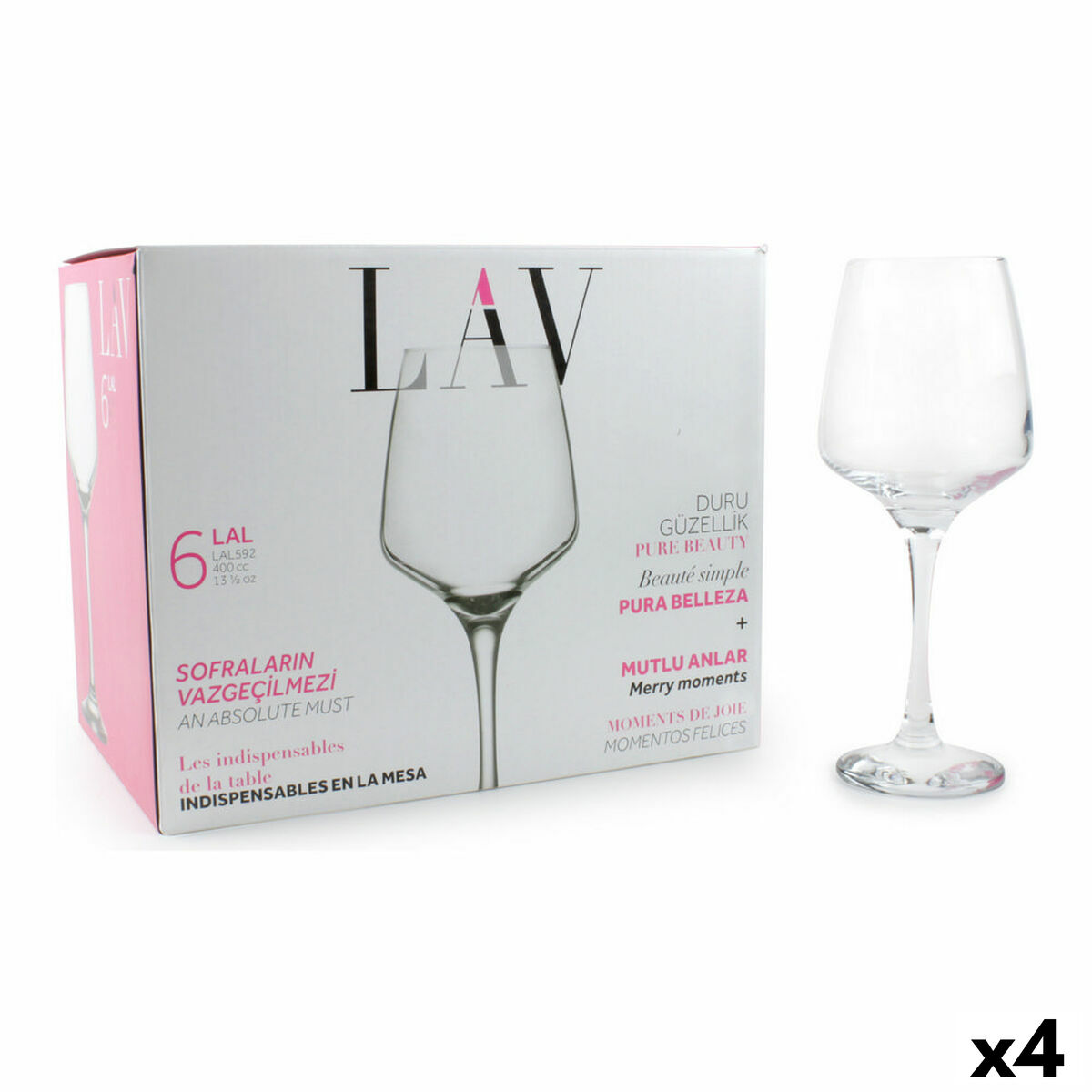 Set di Bicchieri LAV Lal (4 Unità) (6 pcs)