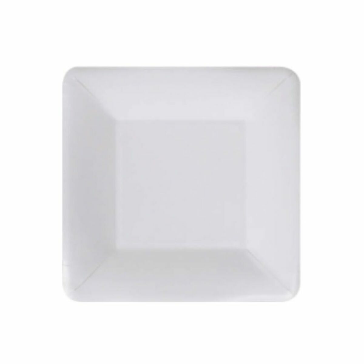 Set di piatti Algon Monouso Bianco Cartone Quadrato 18 cm (10 Unità)