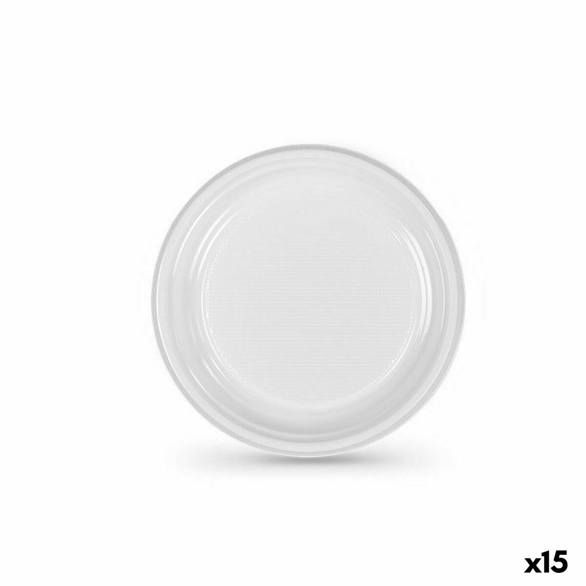 Set di piatti riutilizzabili Algon Bianco Plastica 17 x 17 x 1,5 cm (36 Unità)