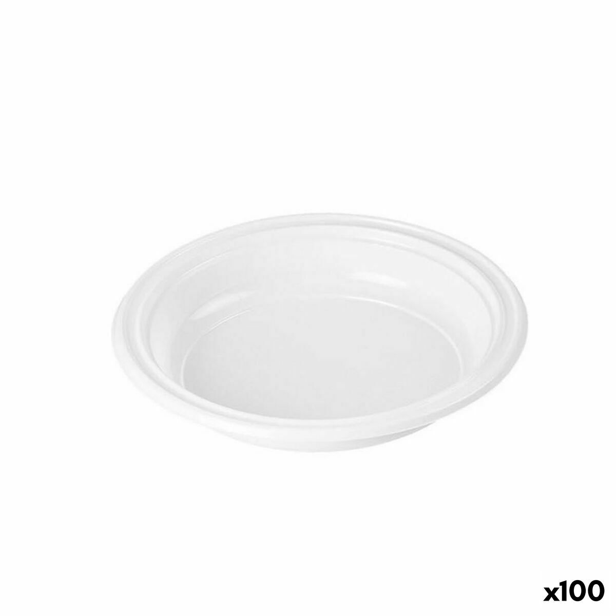 Set di piatti riutilizzabili Algon Bianco Plastica 20,5 x 20,5 x 3 cm (6 Unità)