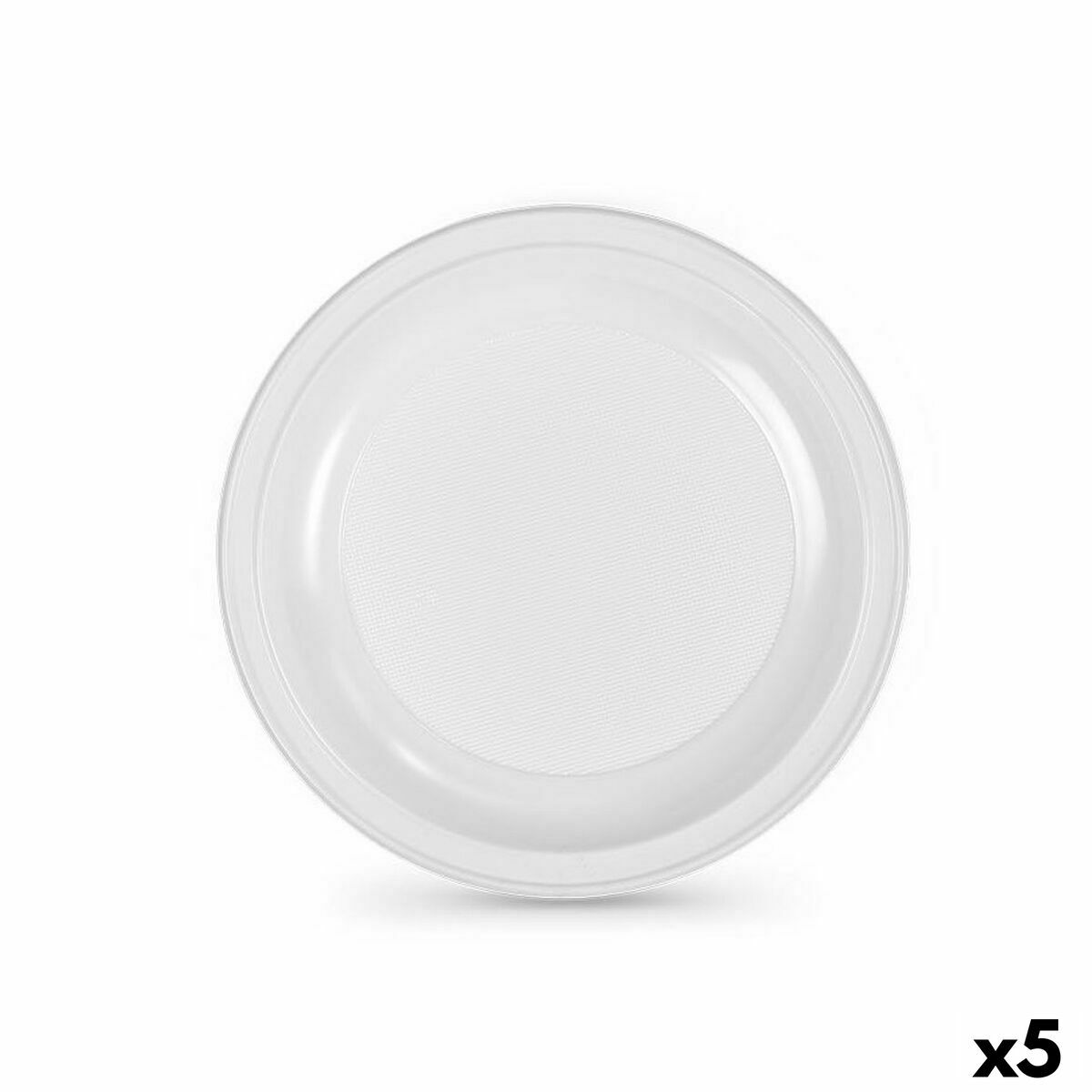 Set di piatti riutilizzabili Algon Bianco Plastica 25 x 25 x 1,5 cm (36 Unità)