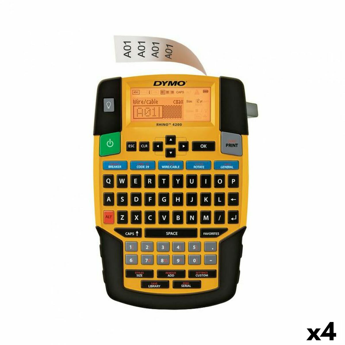 Etichettatrice Elettrica Portatile Dymo 4200 (4 Unità)