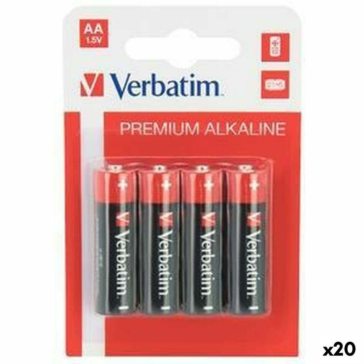 Batterie Alcaline Verbatim LR06 1,5 V (20 Unità)
