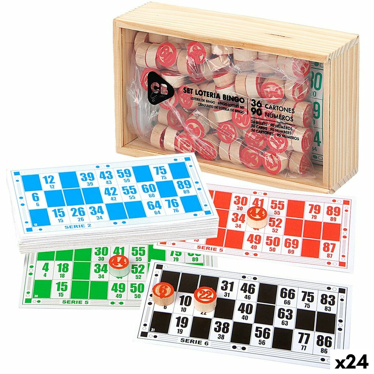 Bingo Colorbaby Legno Carta Plastica (24 Unità)