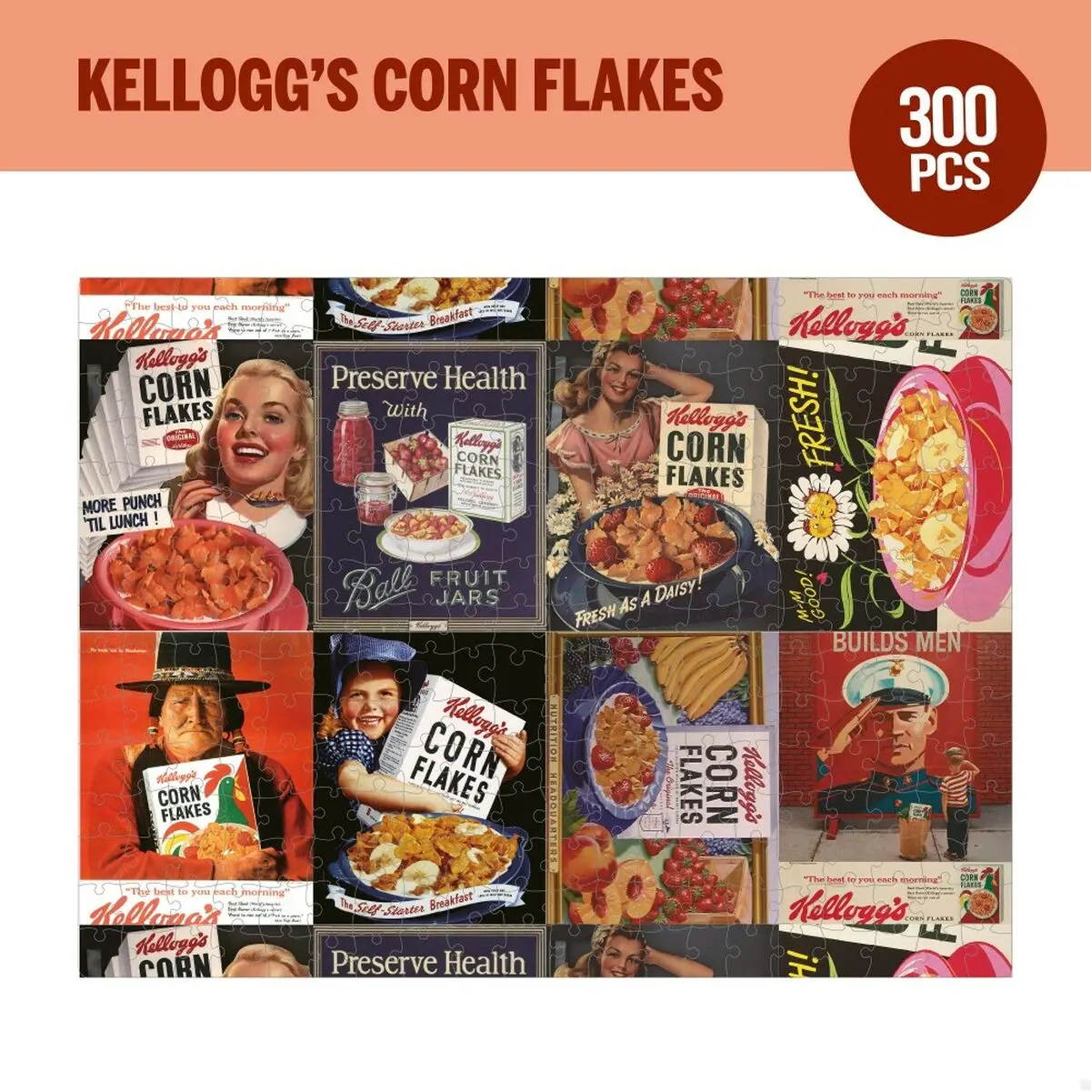 Puzzle Kellogg's Corn Flakes 300 Pezzi 45 x 60 cm (6 Unità)