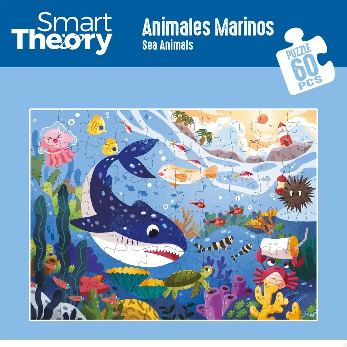 Puzzle per Bambini Colorbaby Sea Animals 60 Pezzi 60 x 44 cm (6 Unità)