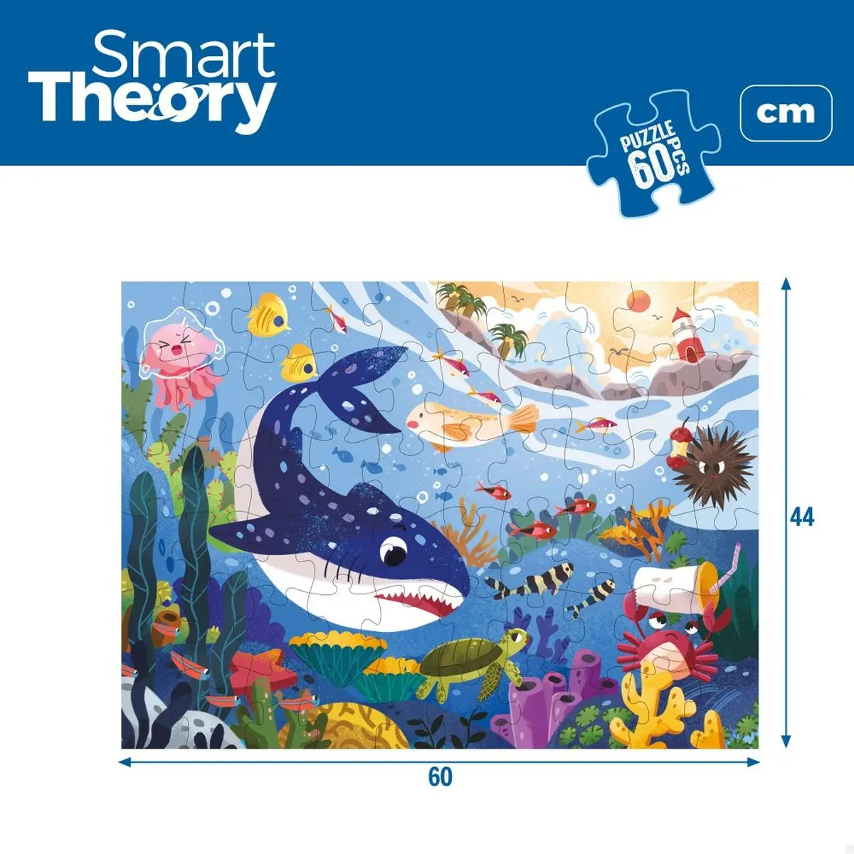 Puzzle per Bambini Colorbaby Sea Animals 60 Pezzi 60 x 44 cm (6 Unità)