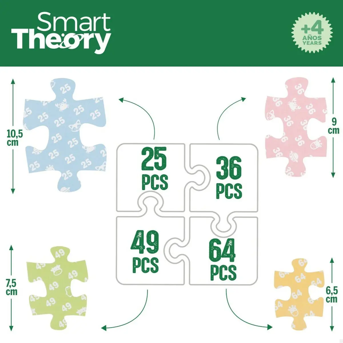 Puzzle per Bambini Colorbaby 4 in 1 174 Pezzi Fattoria 68 x 68 cm (6 Unità)