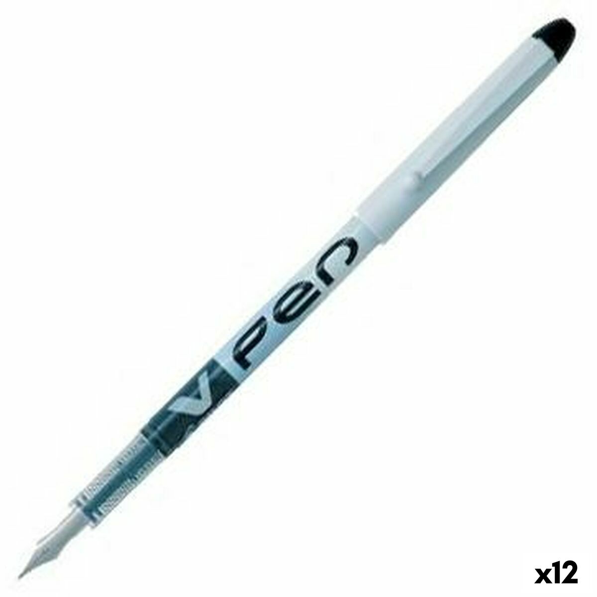 Penna per Calligrafia Pilot V Pen Monouso 0,4 mm Nero 12 Unità