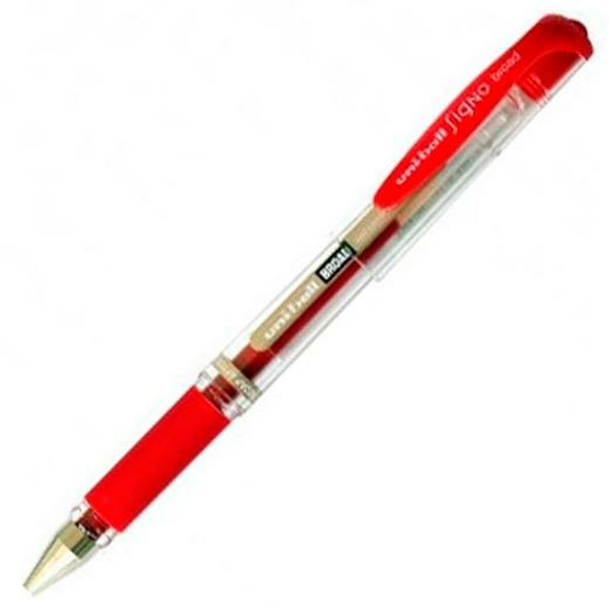 Penna a inchiostro liquido Uni-Ball Signo Broad UM-153 W Rosso 0,6 mm (12 Pezzi)