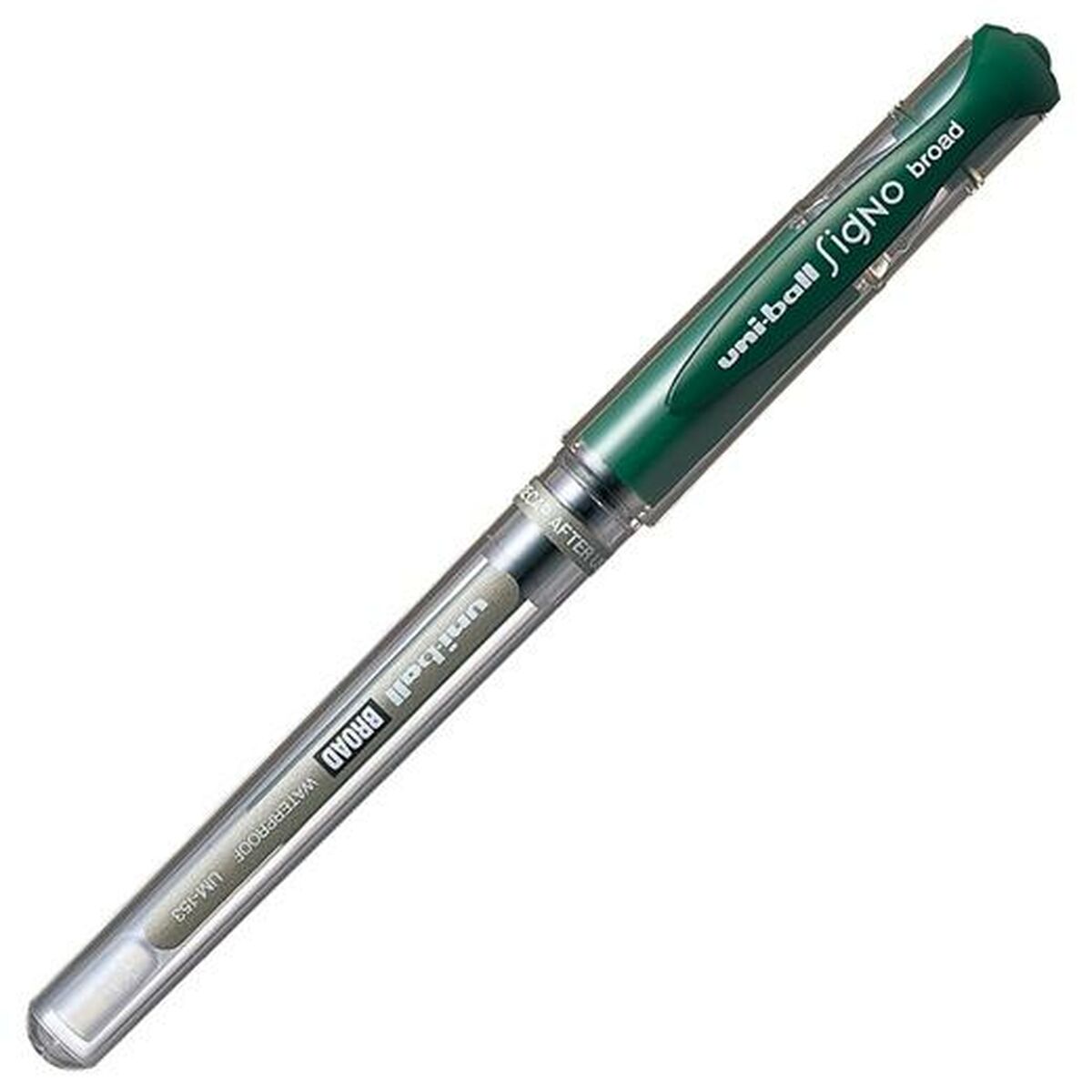 Penna a inchiostro liquido Uni-Ball Signo Broad UM-153 W Verde 0,6 mm (12 Pezzi)