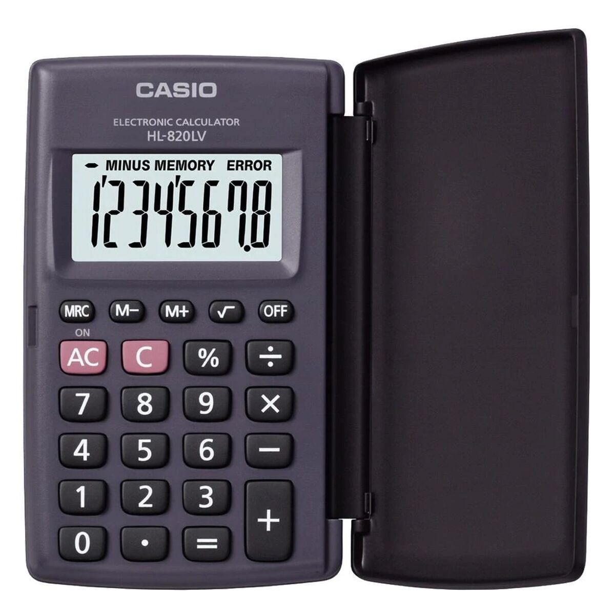 Calcolatrice Casio HL-820LV-BK Grigio Resina (10 x 6 cm)