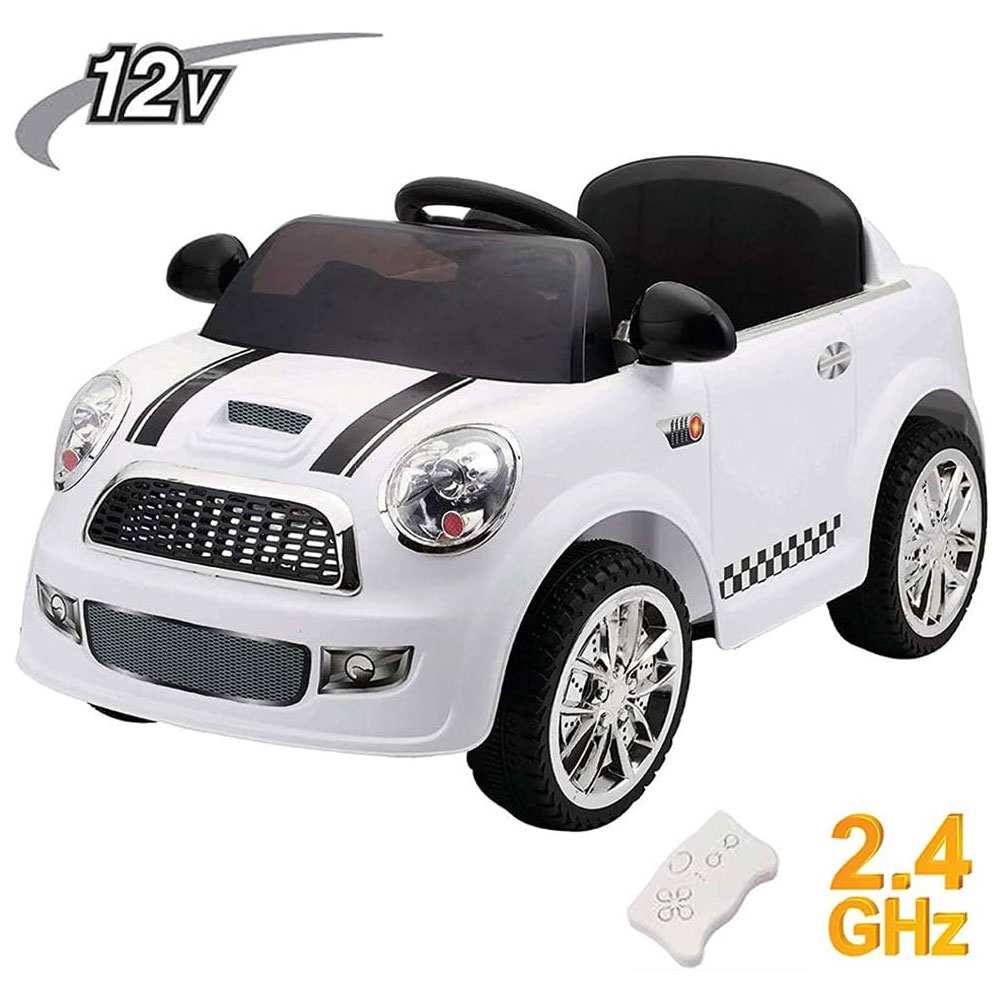 Auto Macchina elettrica per Bambini 12V MP3 Mini Car Rider con telecomando Bianco (1)