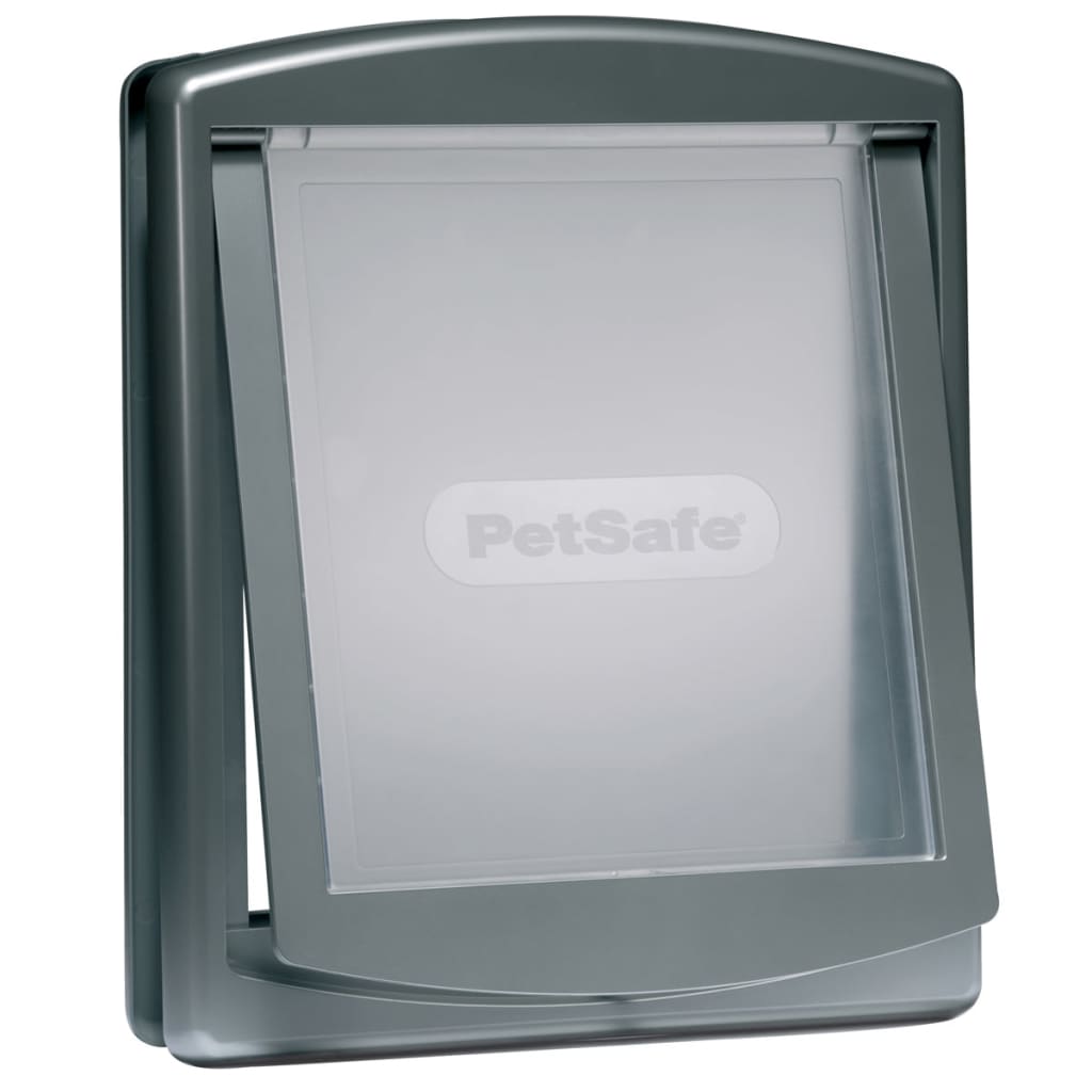 PetSafe Porta per Animali a 2 Direzioni 777 Grande 35,6x30,5cm Argento