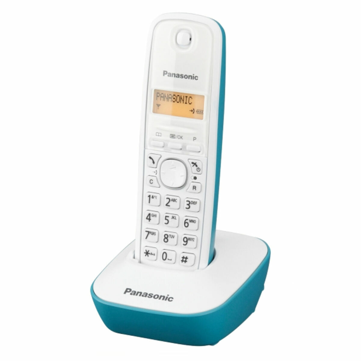 Telefono Senza Fili Panasonic Corp. KX-TG1611SPC DECT Bianco Turchese Ambra