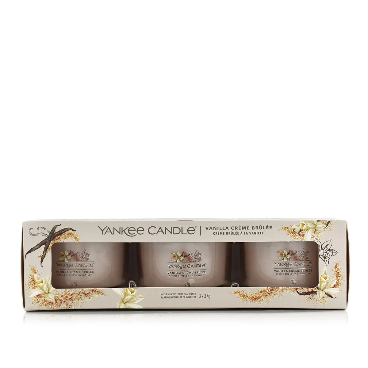 Set di Candele Profumate Yankee Candle Vanilla Crème Brûlée 37 g 3 Unità