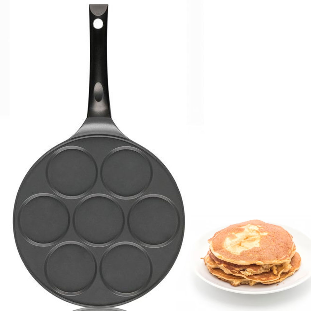 Padella Antiaderente Per Pancake Diametro 26Cm 7 Fori Padella Frittata Colazione (1)