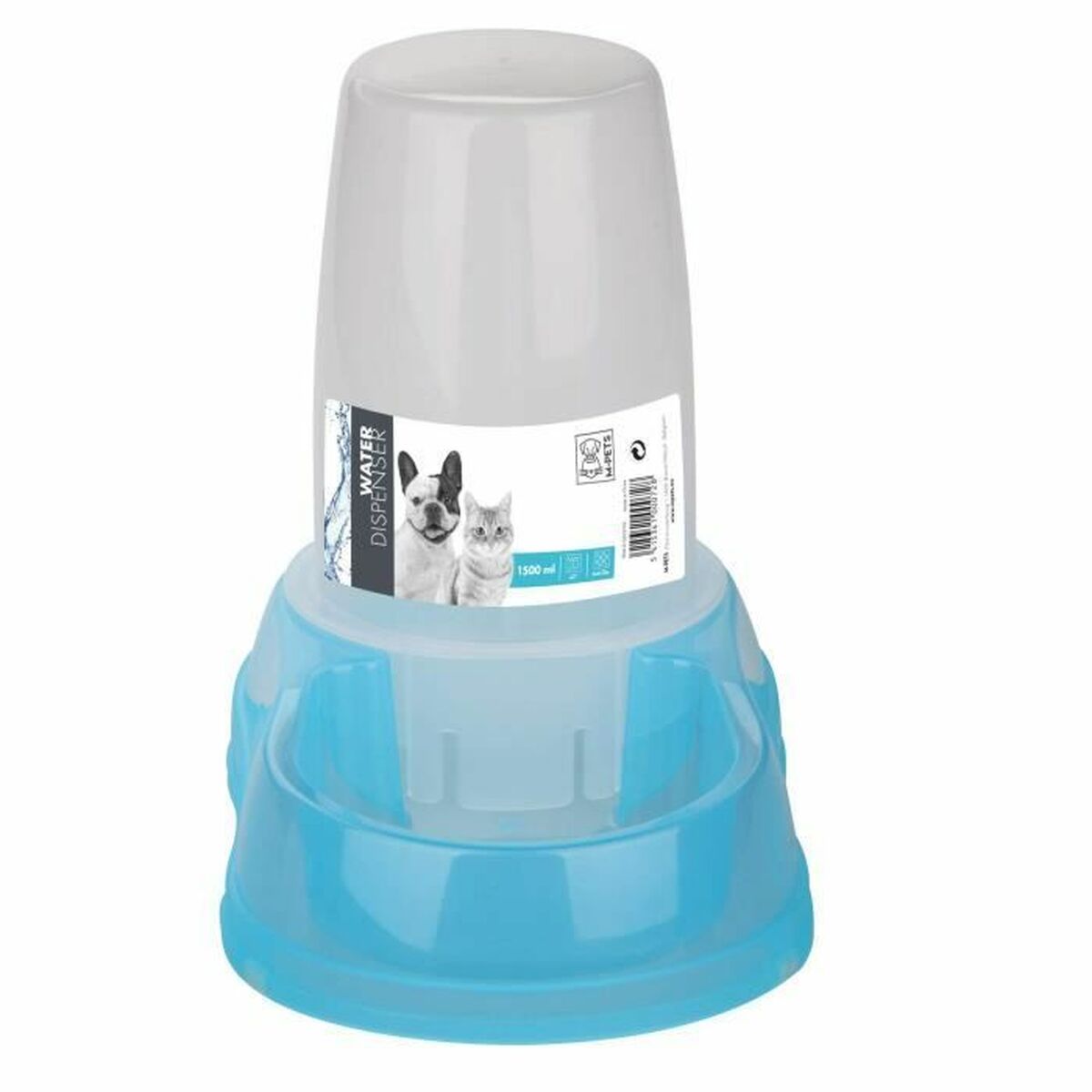 Dispenser di Acqua MPETS Azzurro Plastica 1,5 L