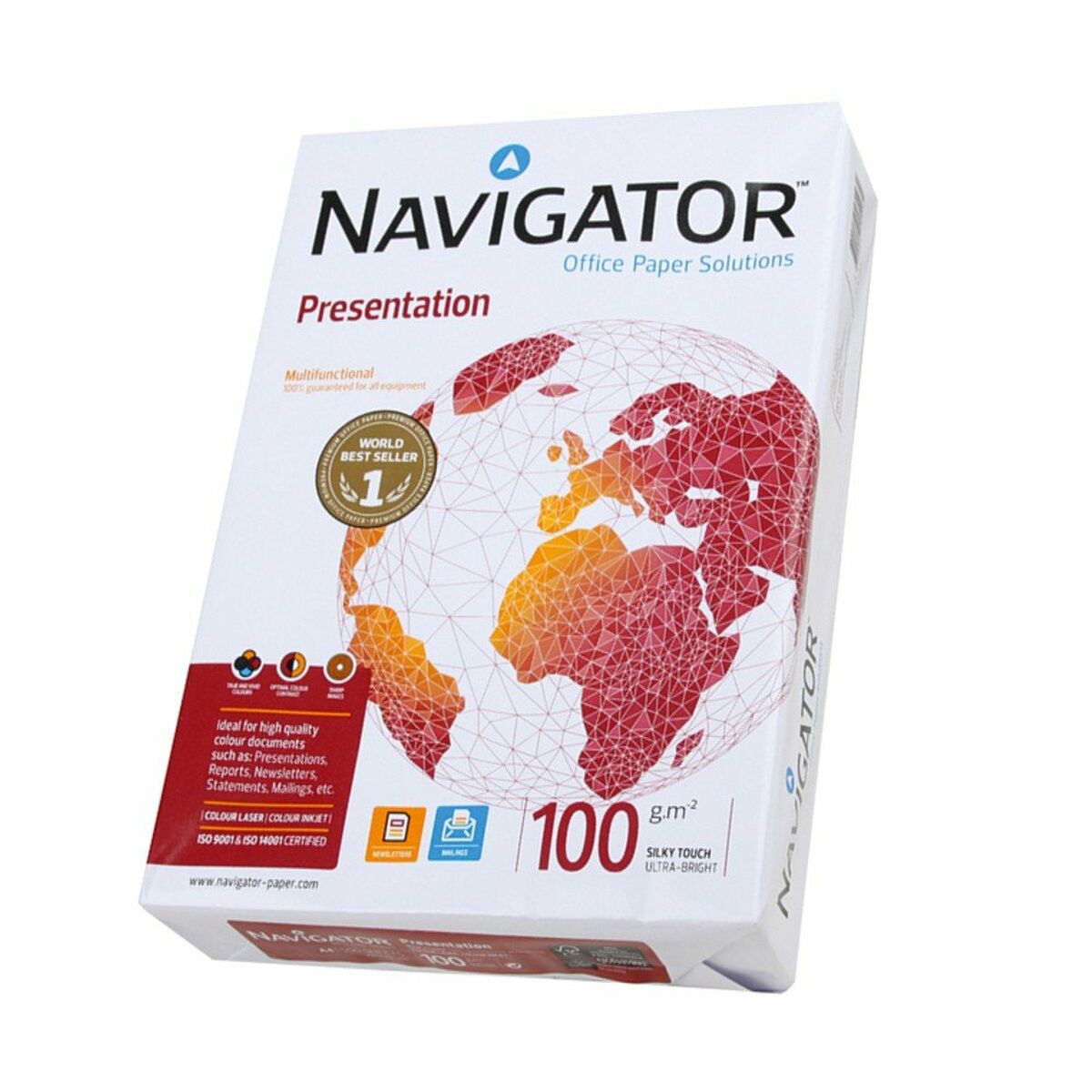 Carta per Stampare Navigator Presentation Bianco A4 5 Pezzi