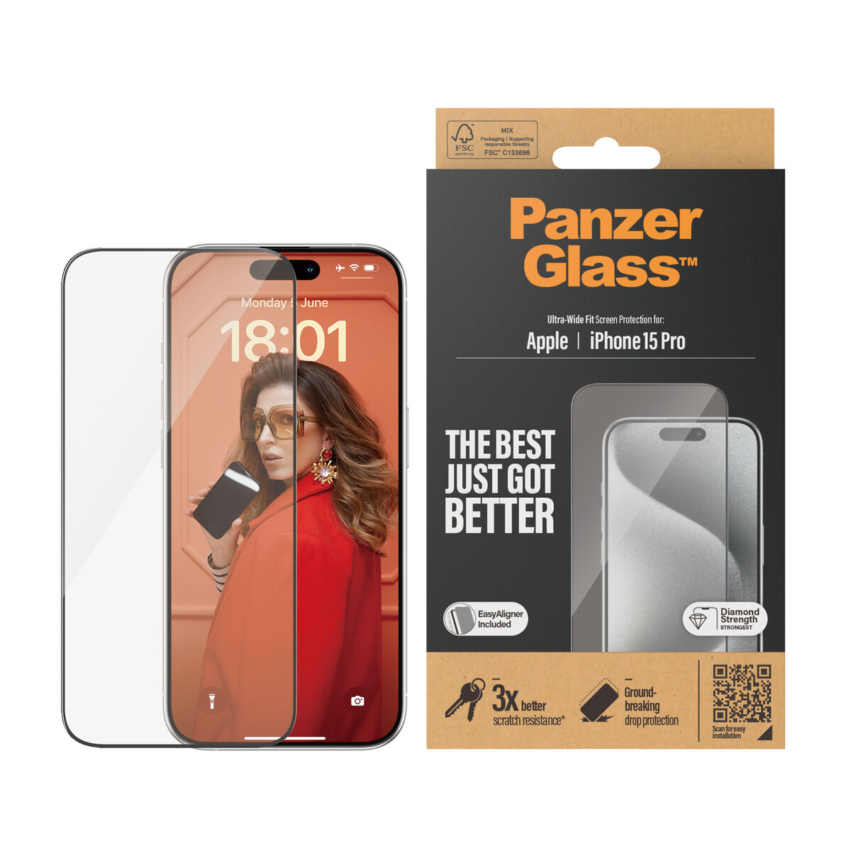 Protettore Schermo per Cellulare Panzer Glass 2810 Apple