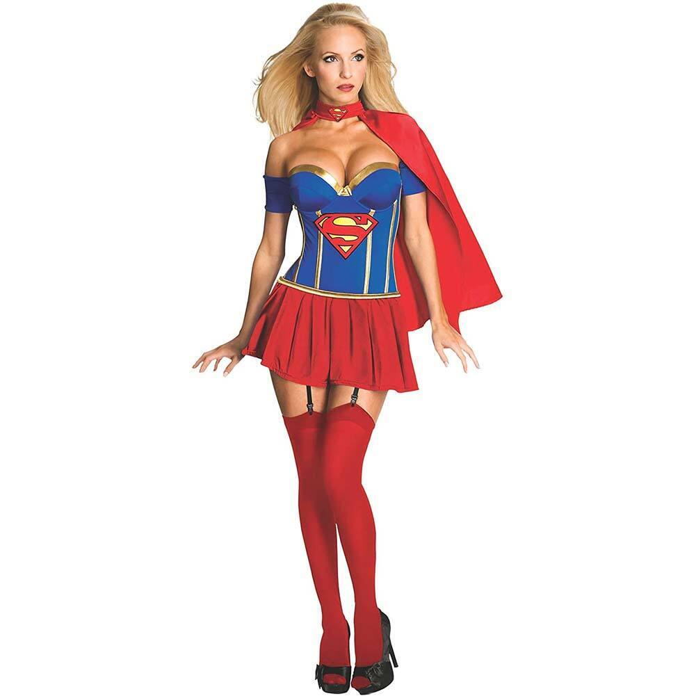 Costume Supergirl Per Donna Taglia XS Vestito Per Ragazze Super Woman Carnevale (1)