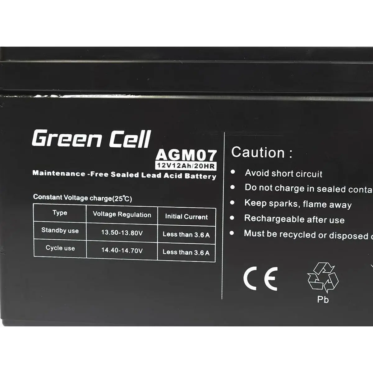 Batteria per Gruppo di Continuità UPS Green Cell AGM07 12 Ah 12 V