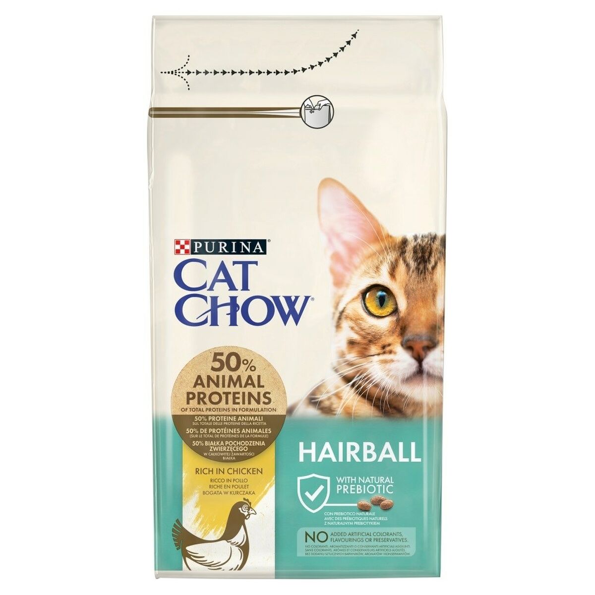 Cibo per gatti Purina CAT CHOW HAIRBALL CONTROLL Adulto Pollo 1,5 Kg