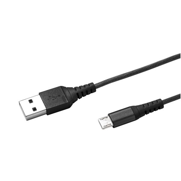 USB-A TO MICROUSB 12W CABLE BLACK