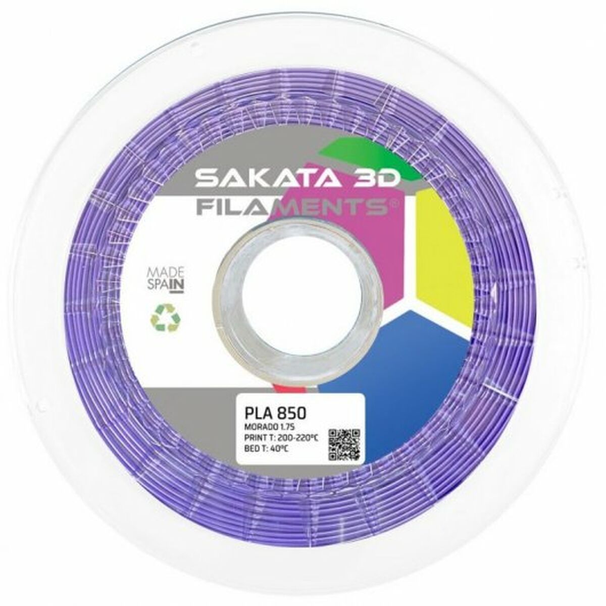 Bobina di Filamento Sakata 3D 75200 Viola Ø 1,75 mm
