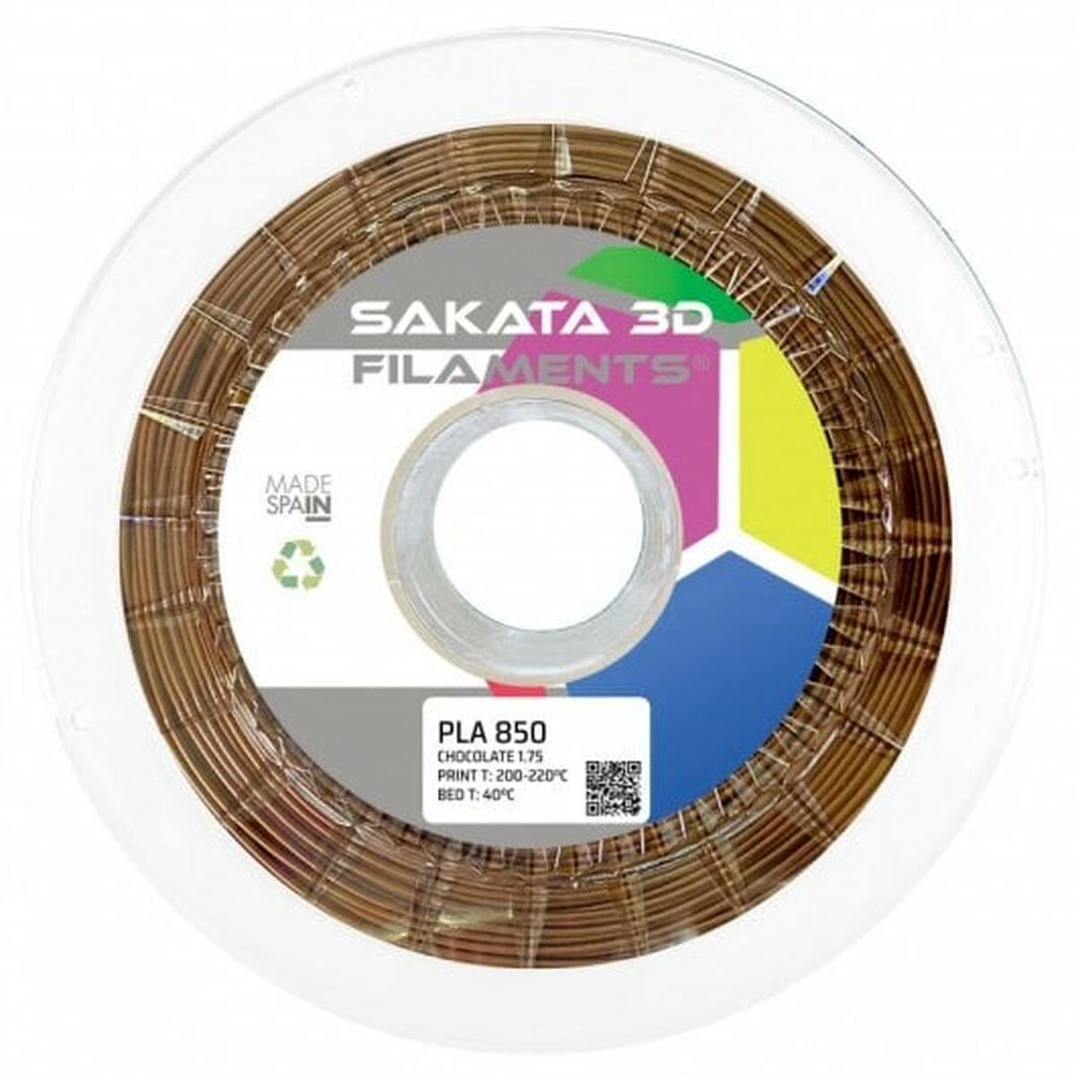 Bobina di Filamento Sakata 3D PLA 3D850 Marrone Ø 1,75 mm