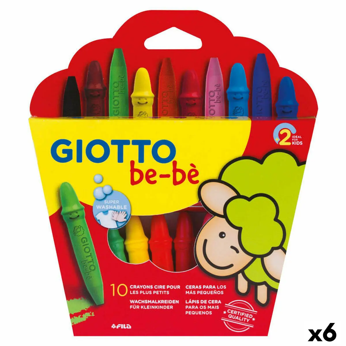 Colori a Cera Giotto BE-BÉ Multicolore (6 Unità)