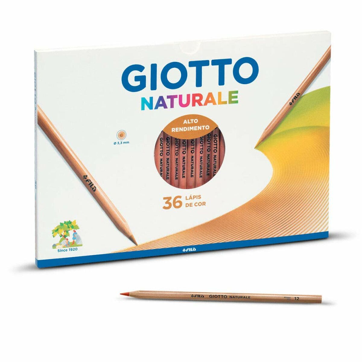 Matite colorate Giotto Naturale Multicolore