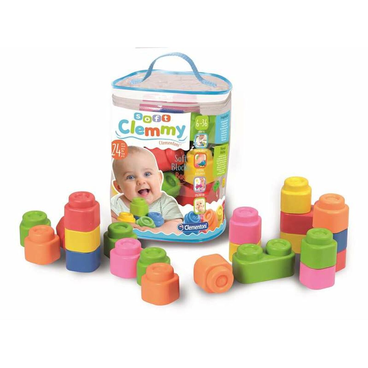 Gioco di Costruzioni con Blocchi Baby Clemmy Clementoni Baby Clemmy (24 pcs) (13 x 20,5 x 26,5 cm)