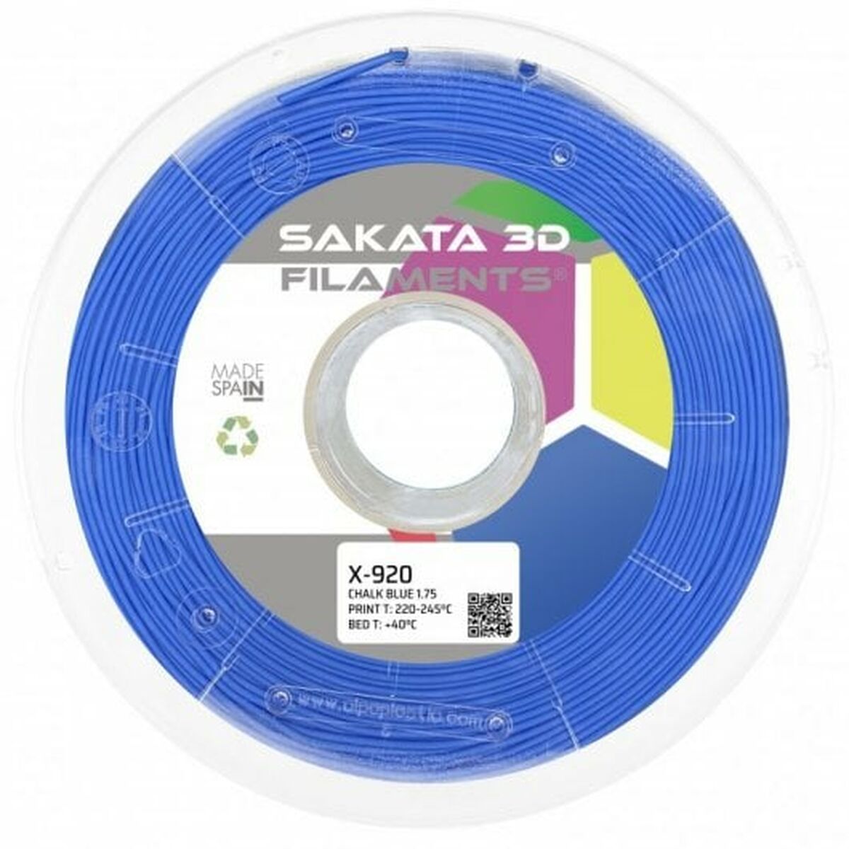 Bobina di Filamento Sakata 3D Flex X-920 Azzurro Ø 1,75 mm