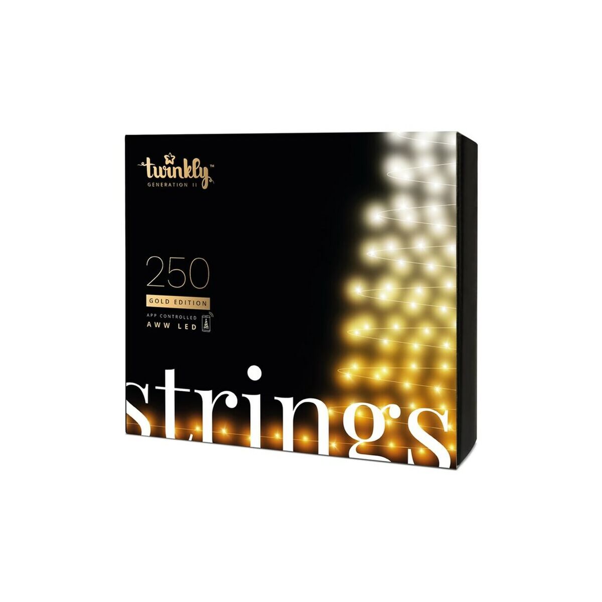 Luci LED Twinkly Strings 250 Gold Edition