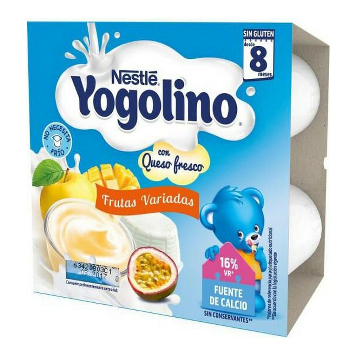 Yogurt Nestle Yogolino Formaggio Frutas (4 x 100 gr)