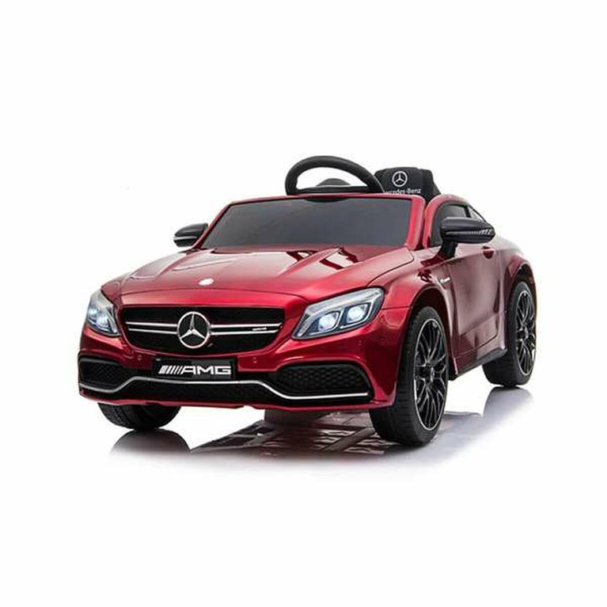 Macchina Elettrica per Bambini Injusa  Mercedes Benz Amg C63 Rosso Luci con suono Radiocomando 12 V