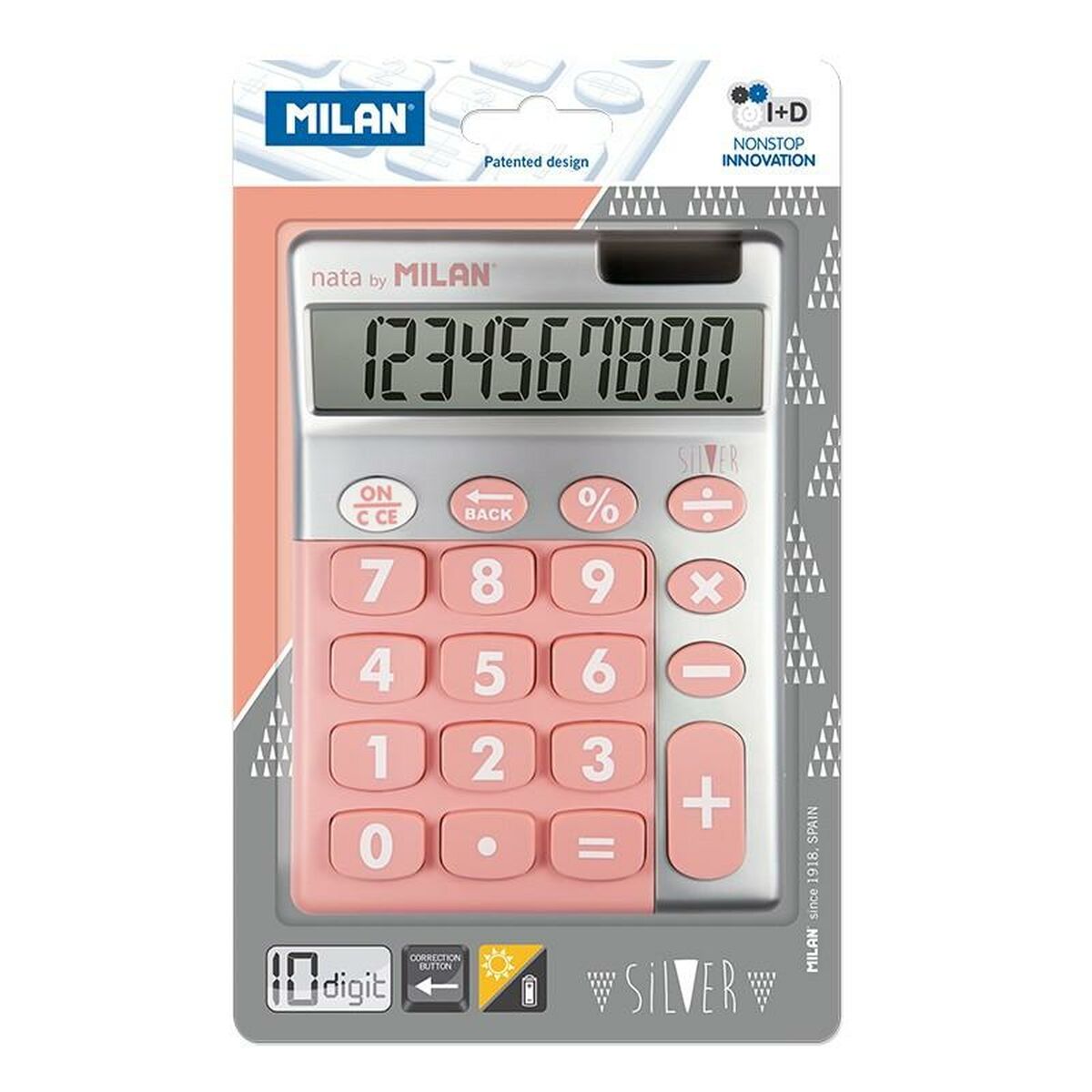 Calcolatrice Milan Rosa Plastica 14,5 x 10,6 x 2,1 cm