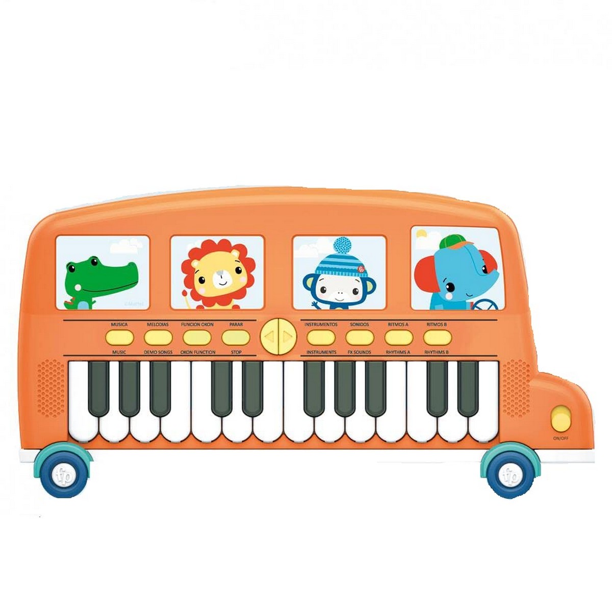 Giocattolo Musicale Fisher Price Pianoforte Elettrico Autobus