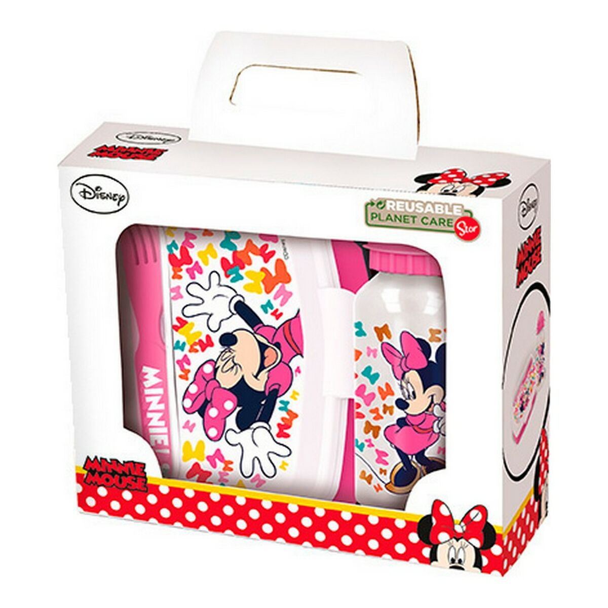 Set di Accessori per Bambini Minnie Mouse Lucky 21 x 18 x 7 cm Rosa