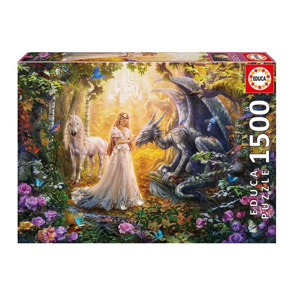 Puzzle Dragón Princesa Unicornio Educa 17696 1500 Pezzi 85 x 60 cm