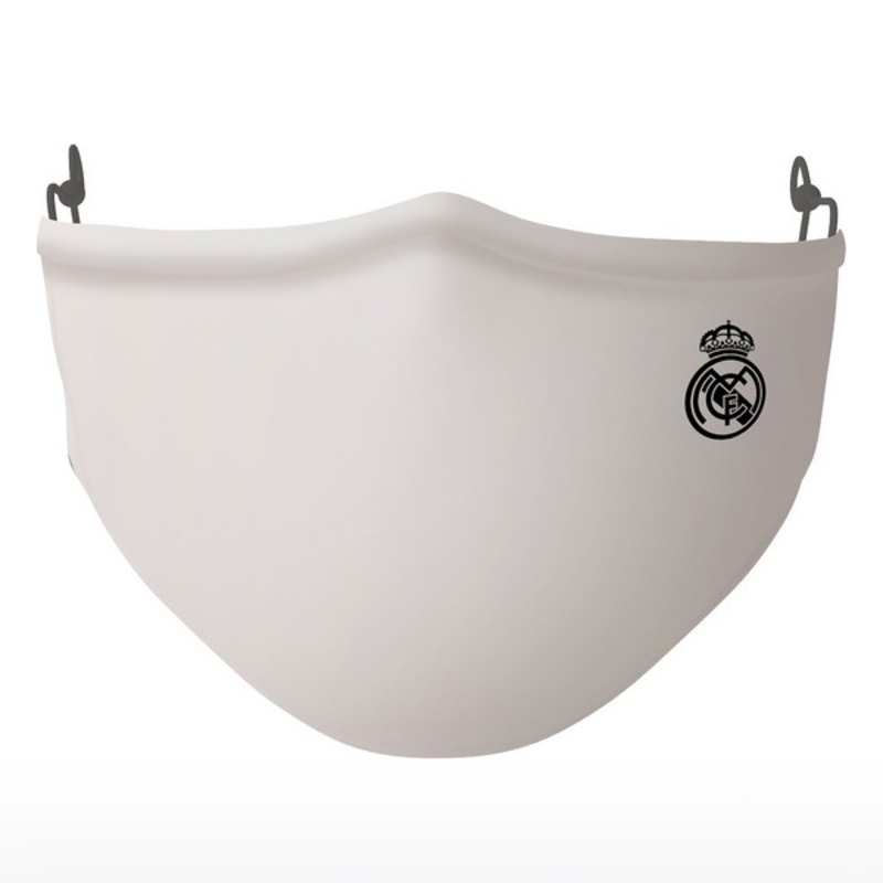 Mascherina Igienica in Stoffa Riutilizzabile Real Madrid C.F. Per bambini Bianco