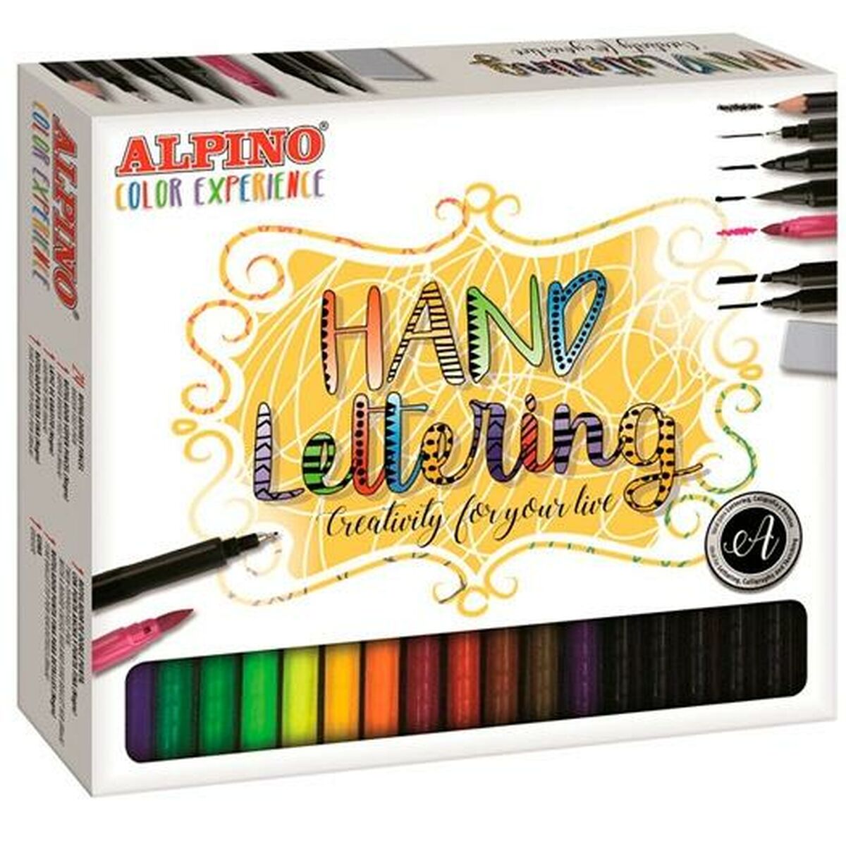 Set di Pennarelli Alpino Hand Lettering Color Experience Multicolore (30 Pezzi)