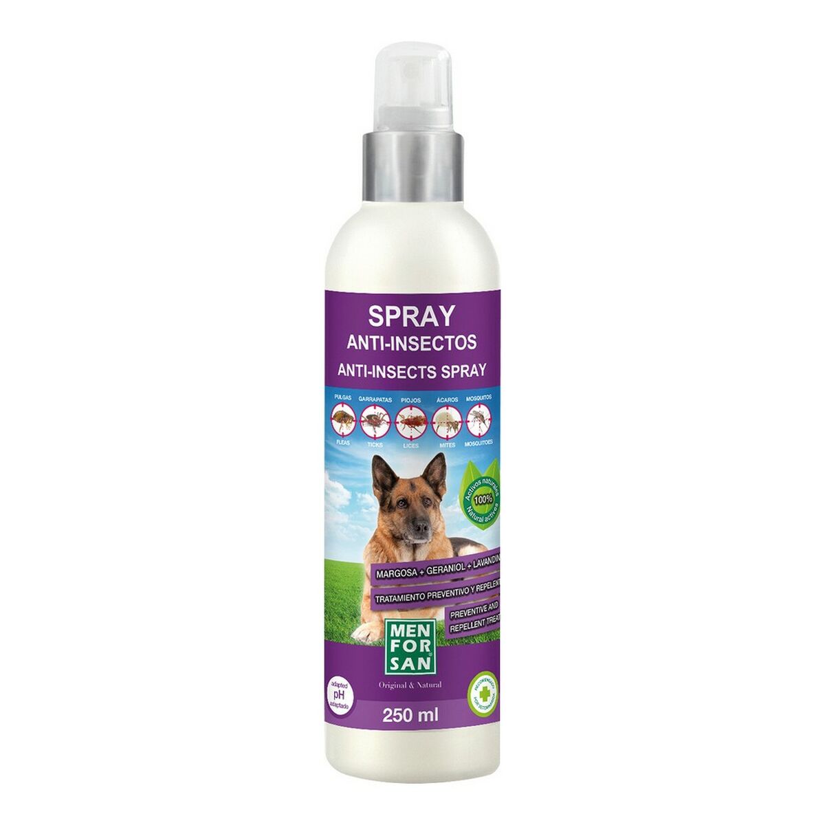 Repellente per insetti Menforsan Cane Spray 250 ml