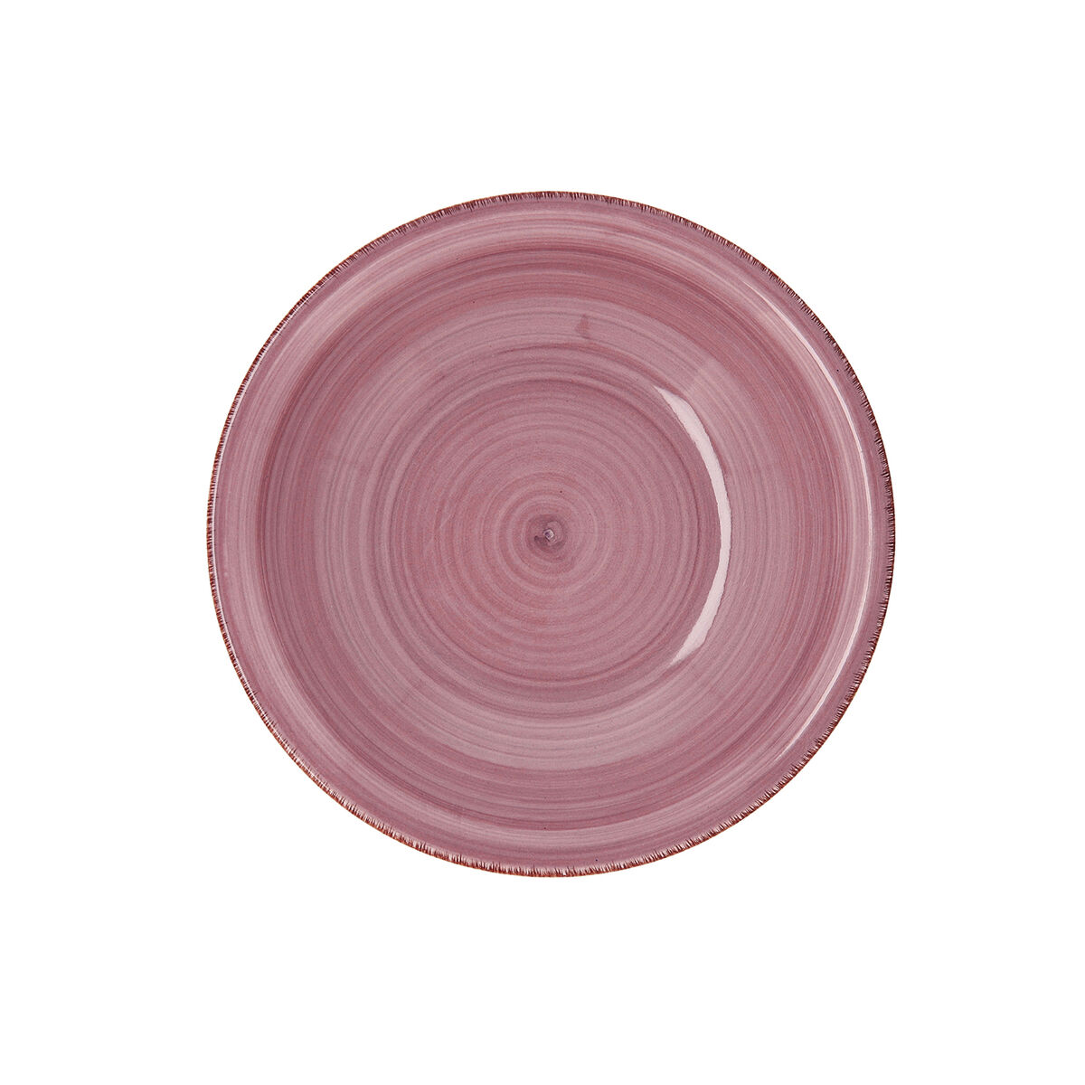 Piatto Fondo Quid Vita Peoni Ceramica Rosa Ø 21,5 cm (12 Unità)