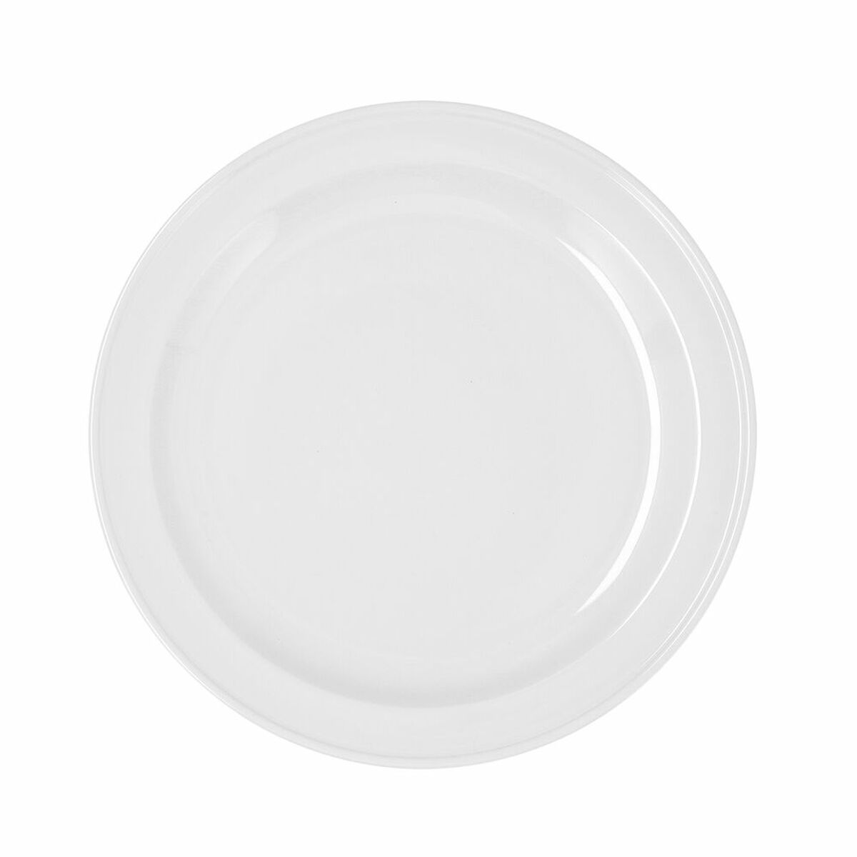 Piatto da pranzo Bidasoa Glacial Ala Estrch Bianco Ceramica Ø 26 cm 26 cm (4 Unità) (Pack 4x)