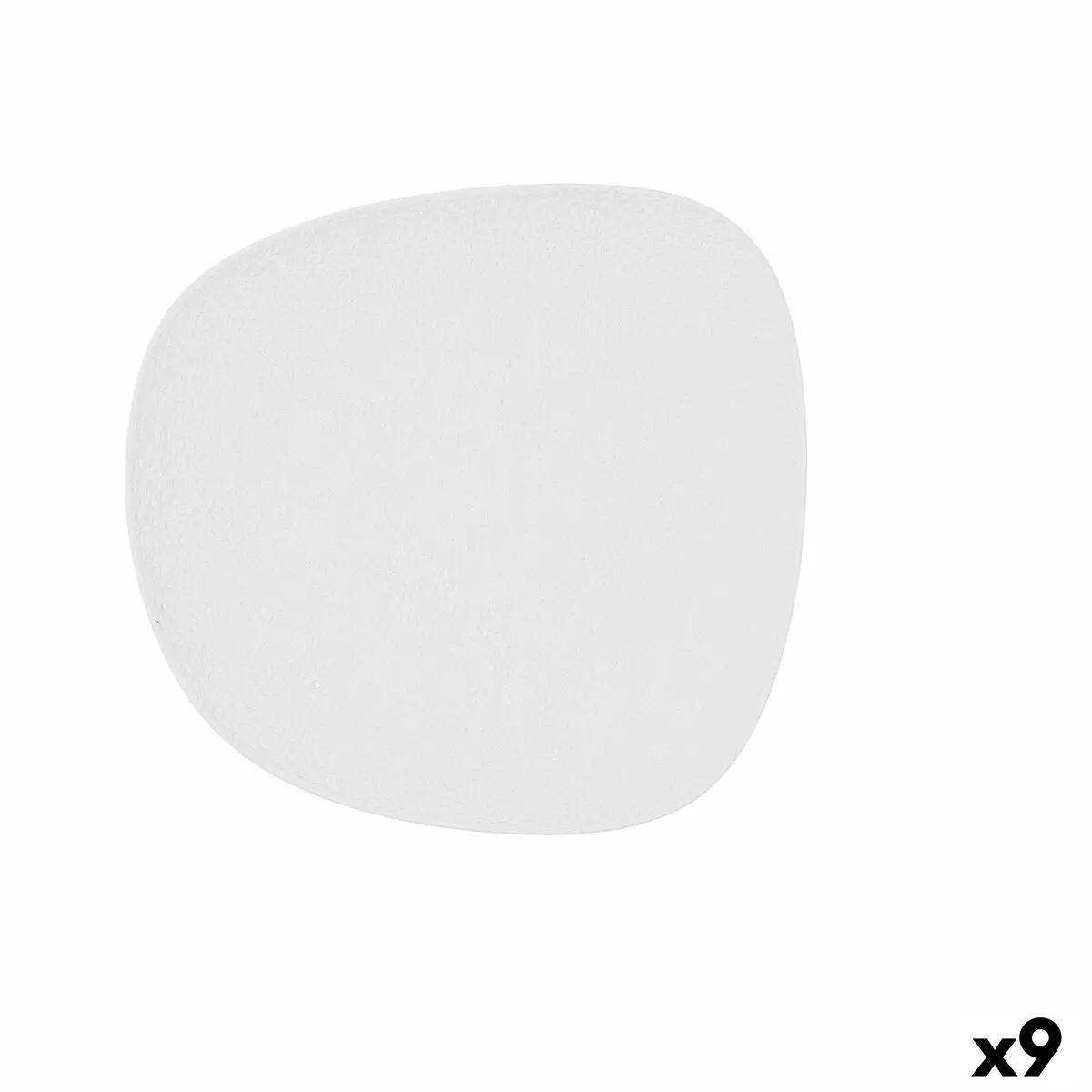 Piatto da pranzo Bidasoa Fosil Bianco Ceramica Quadrato 21,1 x 20,3 x 2,3 cm (9 Unità)